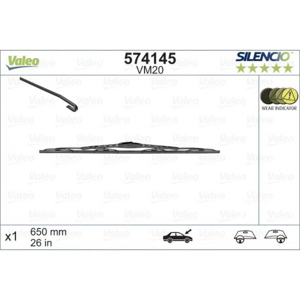 Каркасные дворники VALEO Silencio Convertional
