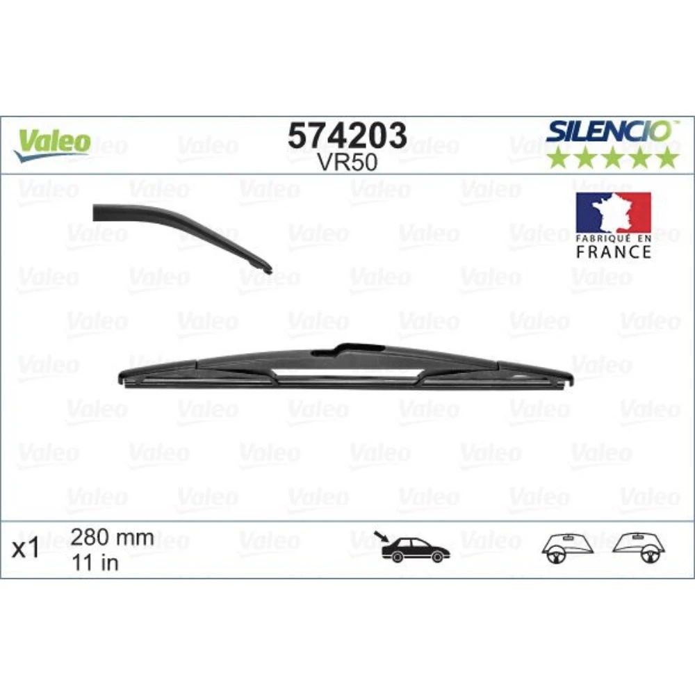 Задняя щётка VALEO Silencio Rear