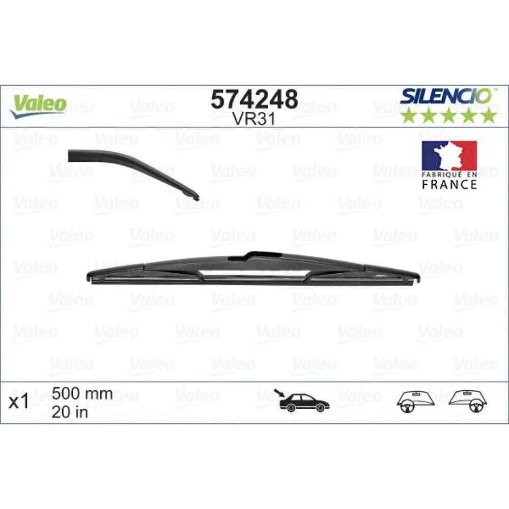 Задняя щётка VALEO Silencio Rear