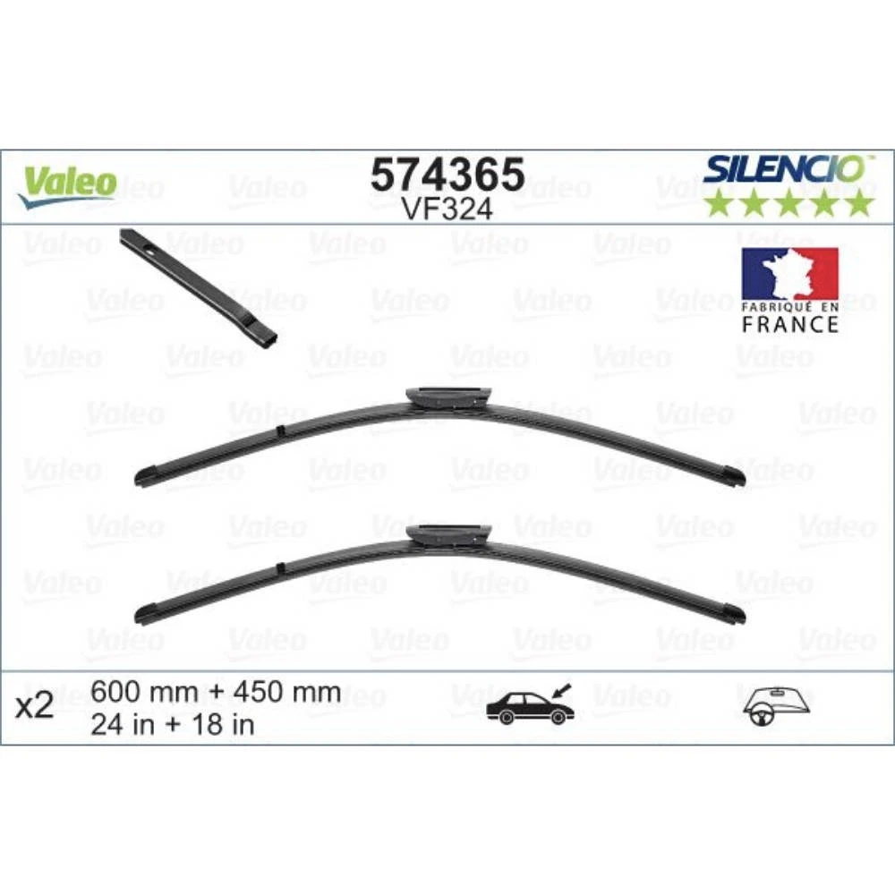 Бескаркасные дворники VALEO Silencio Flat
