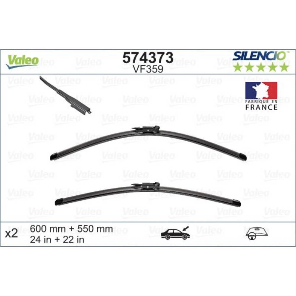 Бескаркасные дворники VALEO Silencio Flat