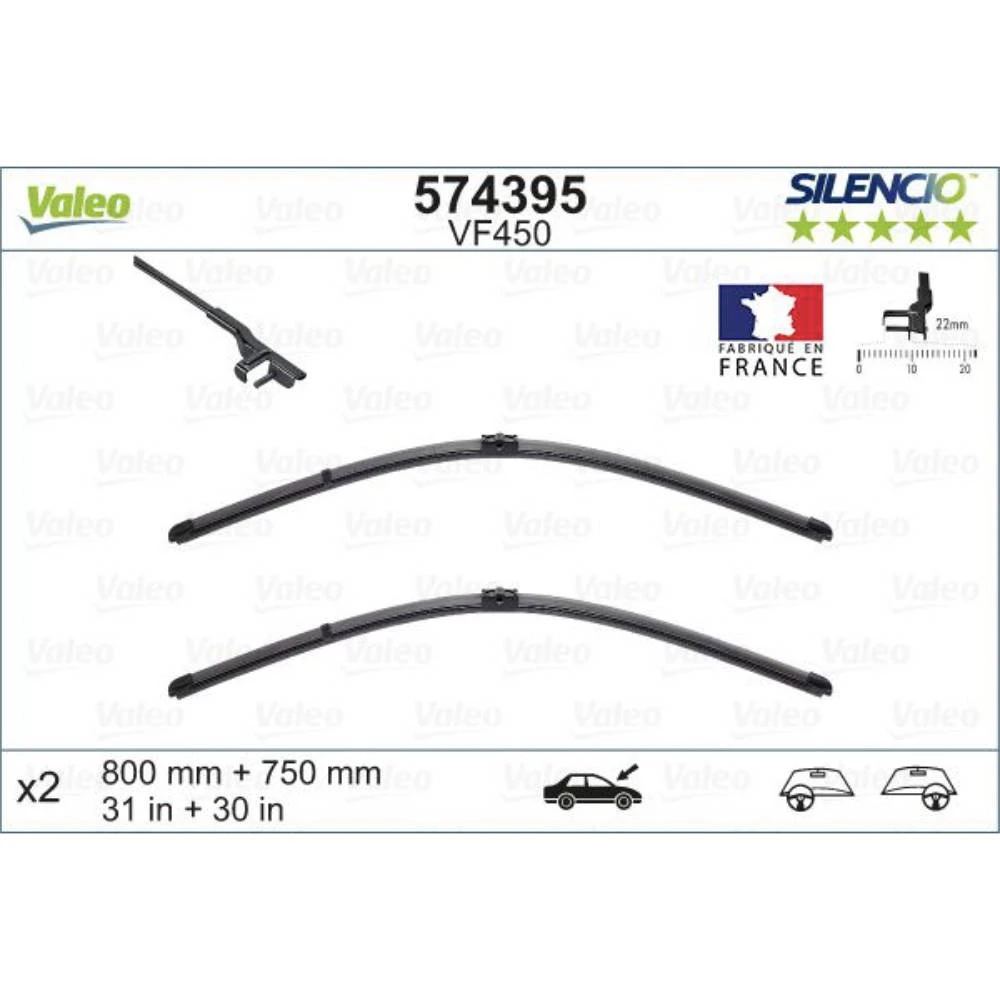Бескаркасные дворники VALEO Silencio Flat