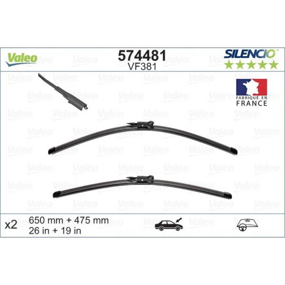 Бескаркасные дворники VALEO Silencio Flat