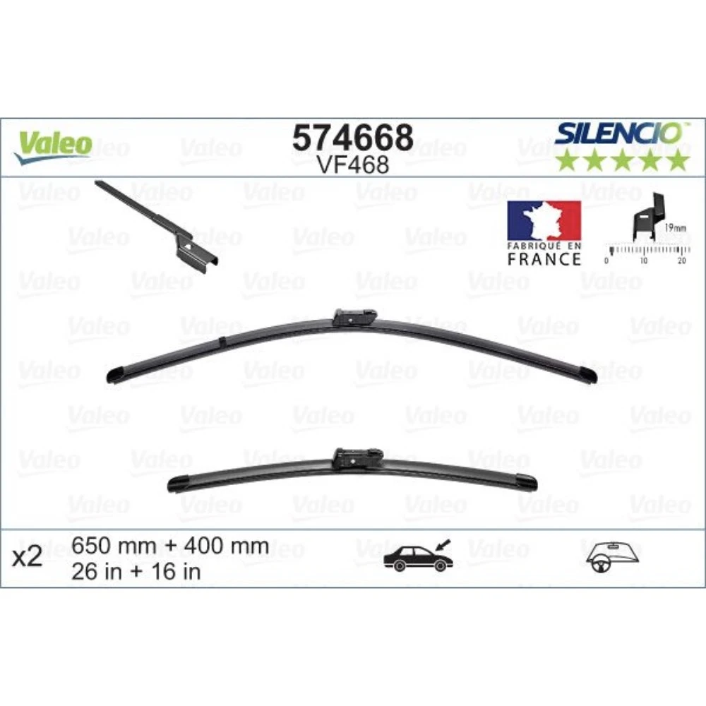 Бескаркасные дворники VALEO Silencio Flat