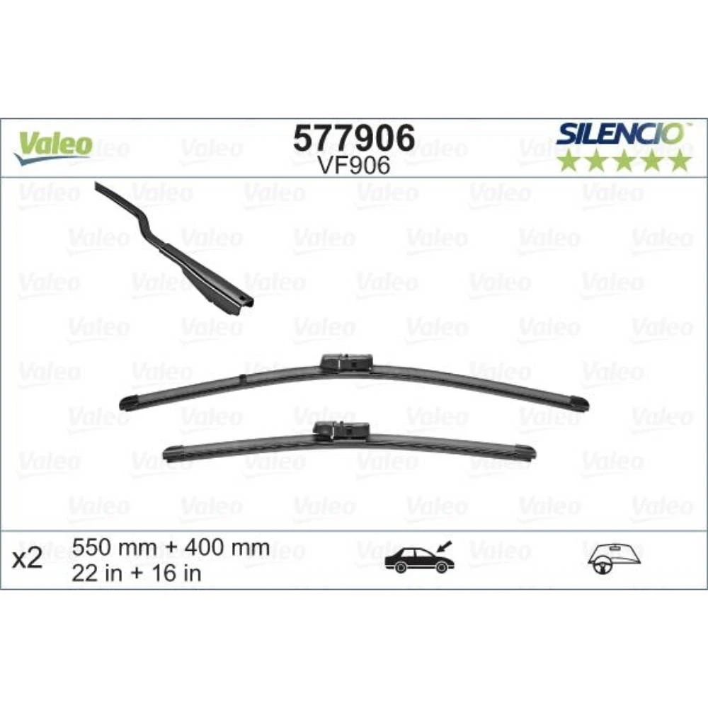 Бескаркасные дворники VALEO Silencio Flat