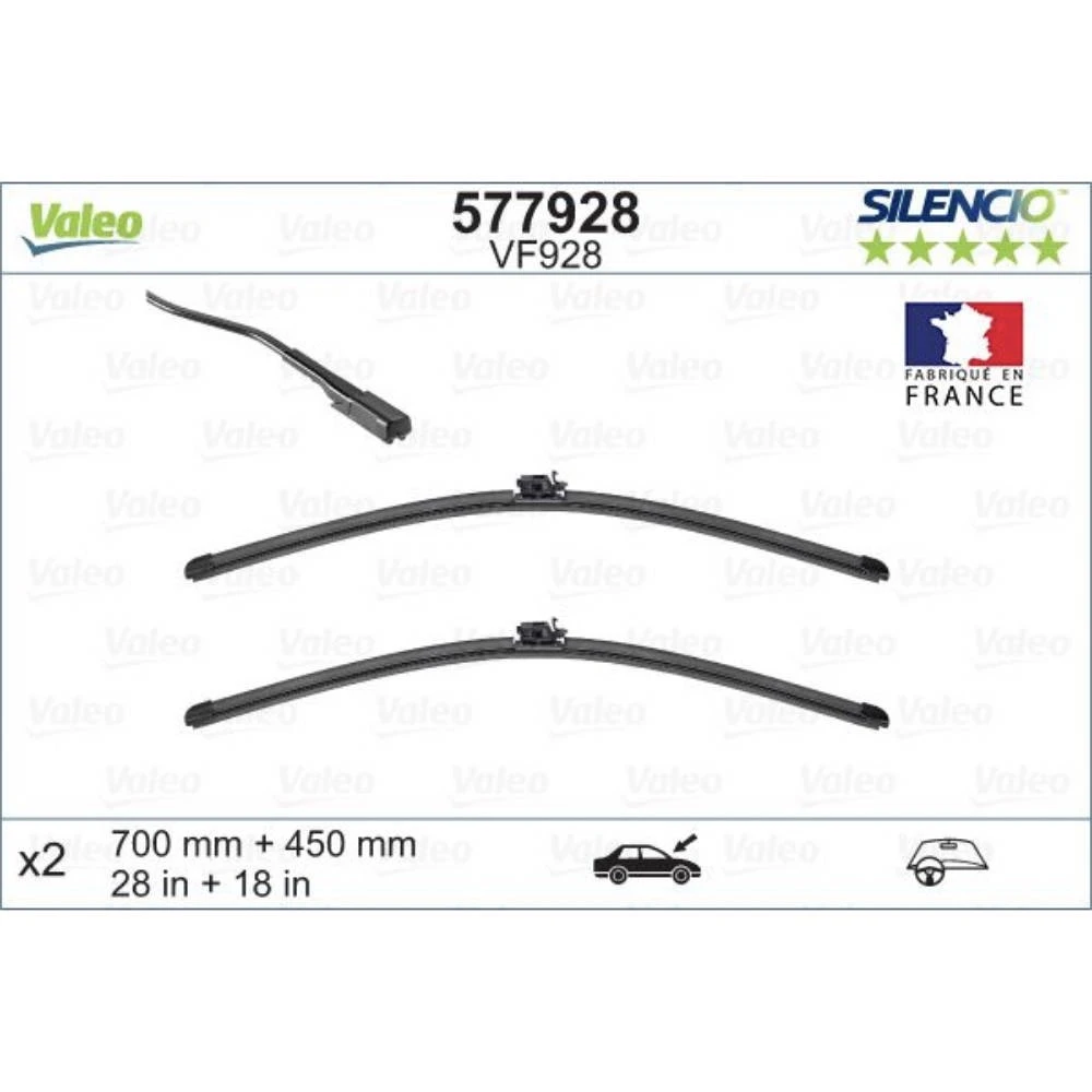 Бескаркасные дворники VALEO Silencio Flat