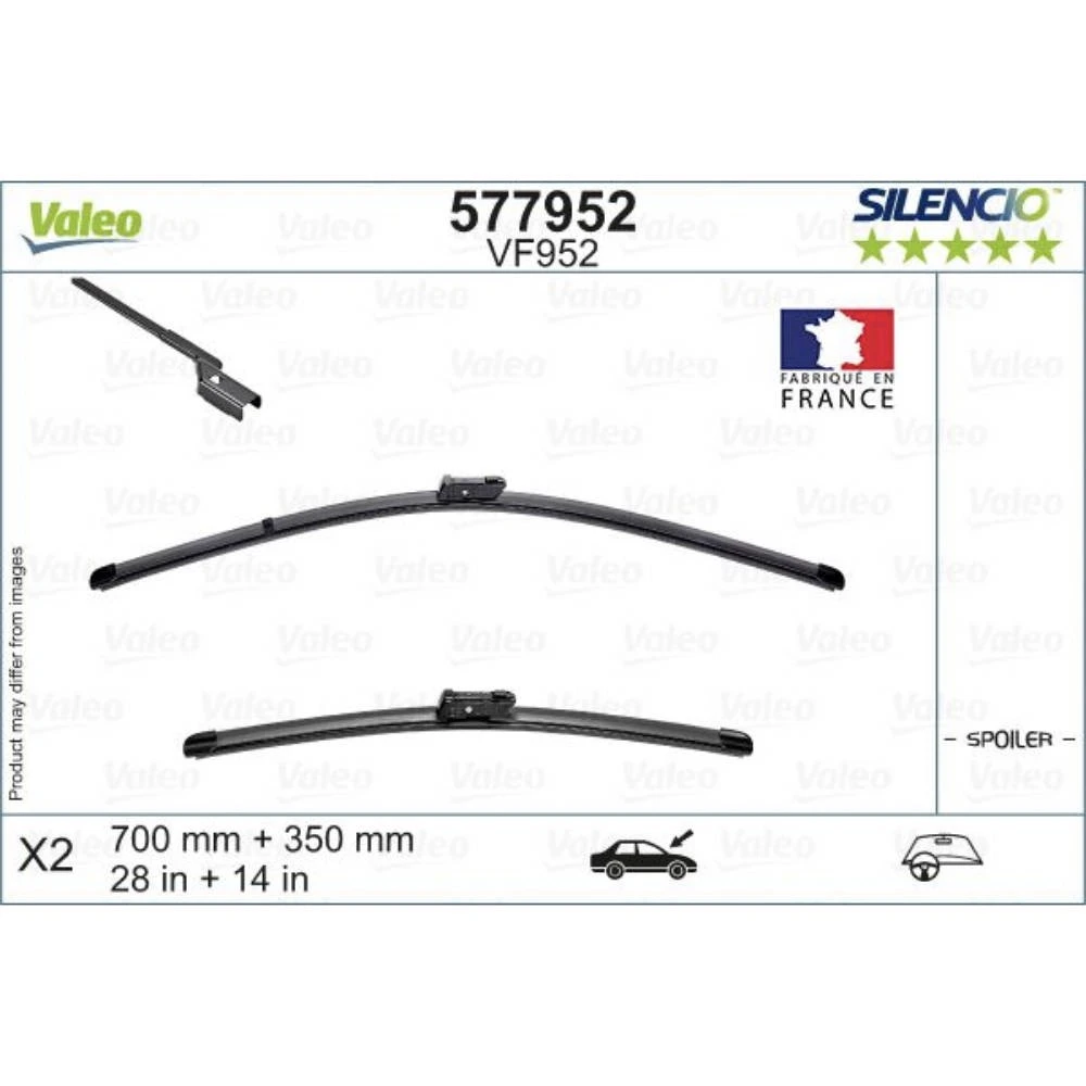 Безкаркасні щітки склоочисника VALEO Silencio Flat