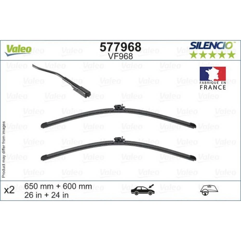 Безкаркасні щітки склоочисника VALEO Silencio Flat