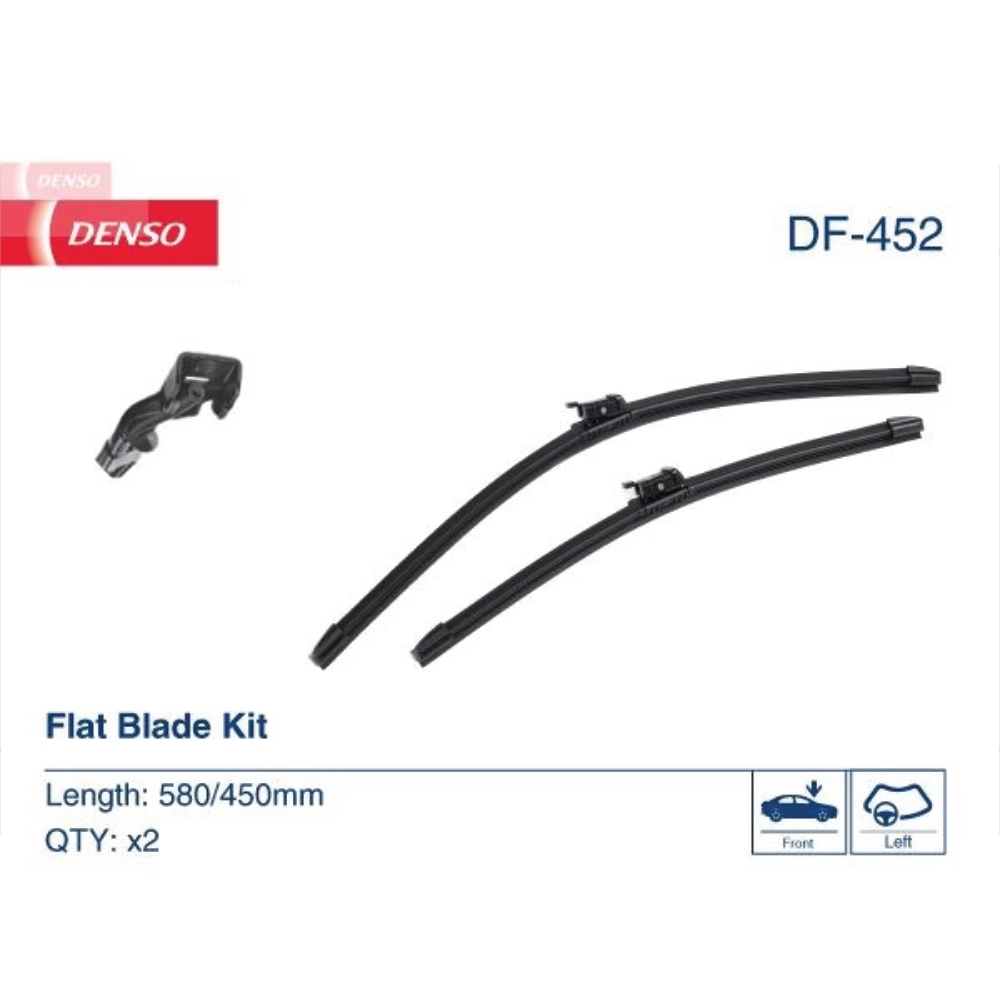Комплект бескаркасных дворников DENSO Flat DF-452 580 мм и 450 мм