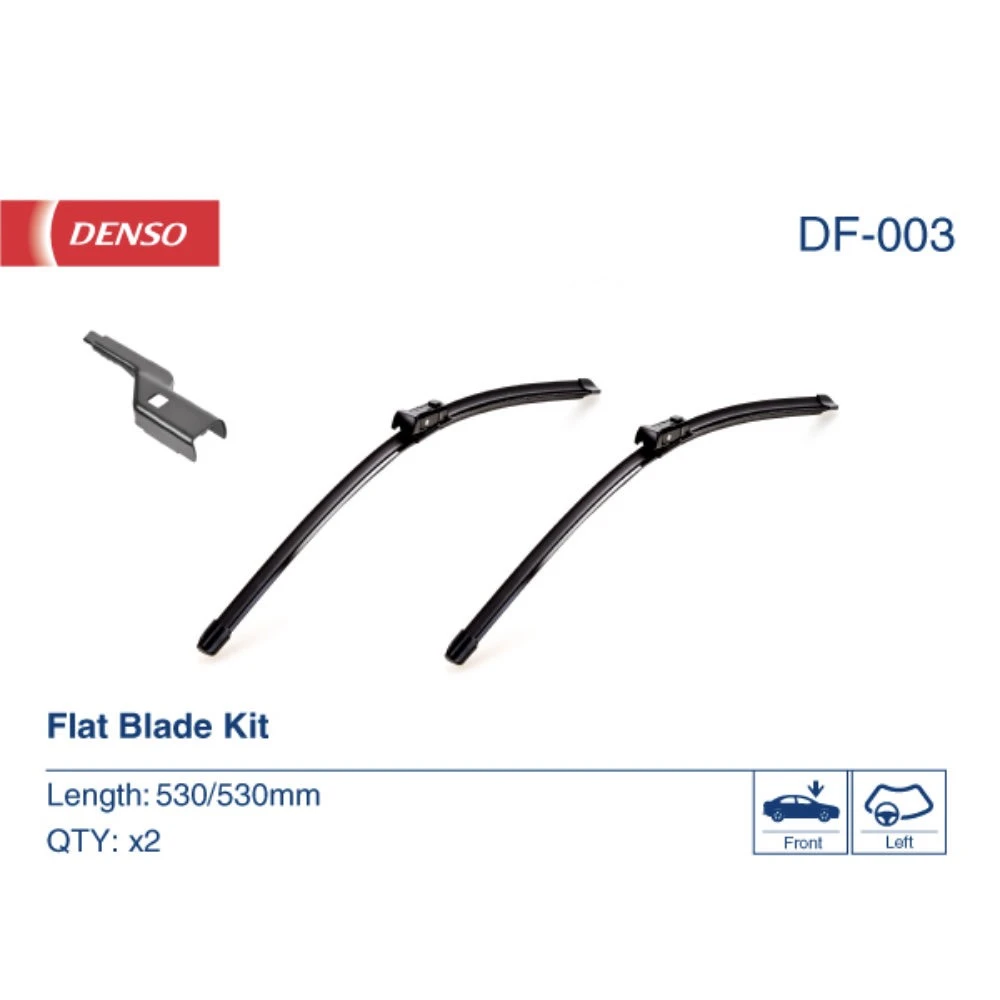 Комплект бескаркасных дворников DENSO Flat DF-003 530 мм и 530 мм