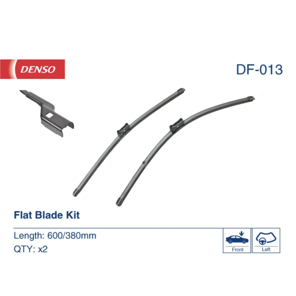Комплект бескаркасных дворников DENSO Flat DF-013 600 мм и 380 мм