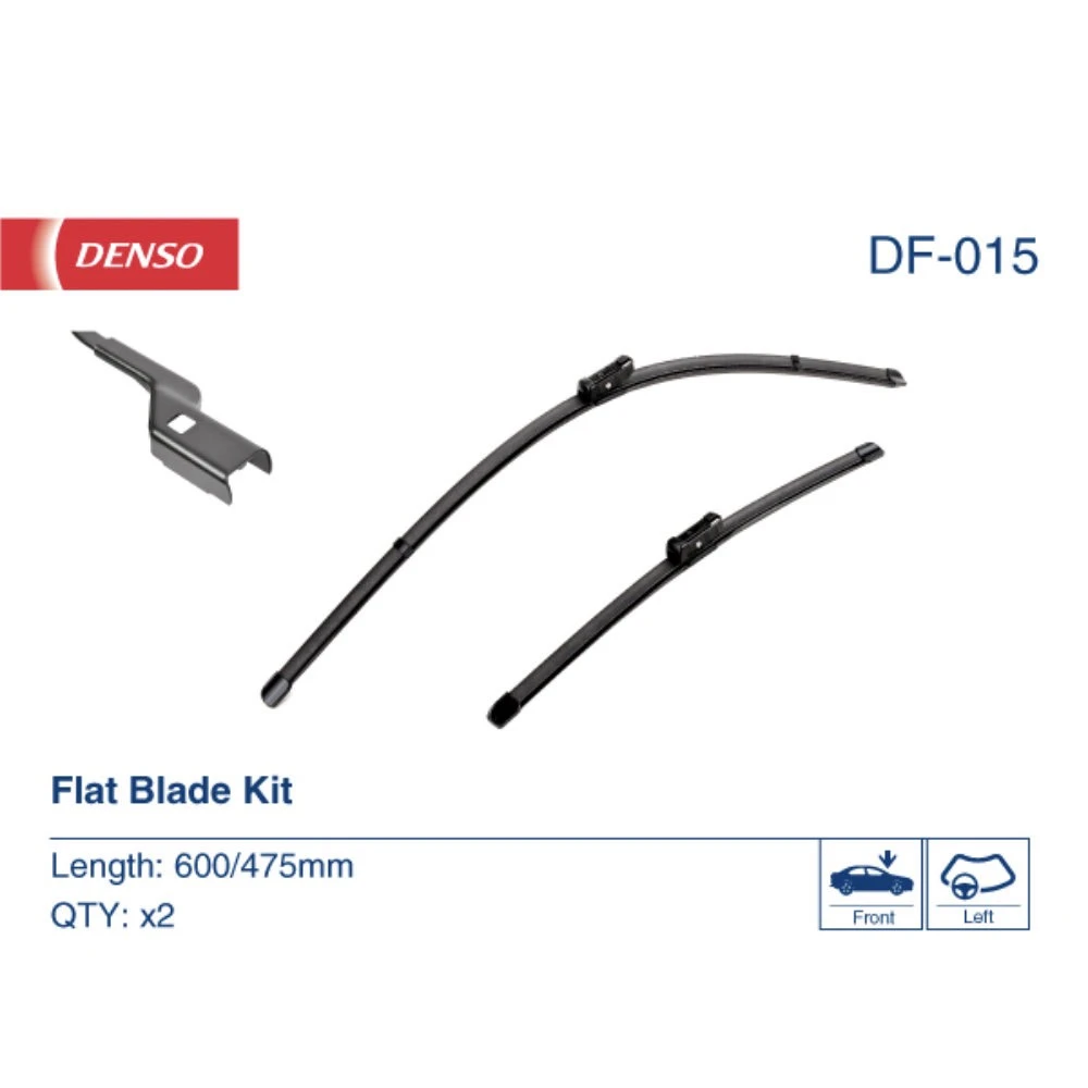 Комплект бескаркасных дворников DENSO Flat DF-015 600 мм и 475 мм