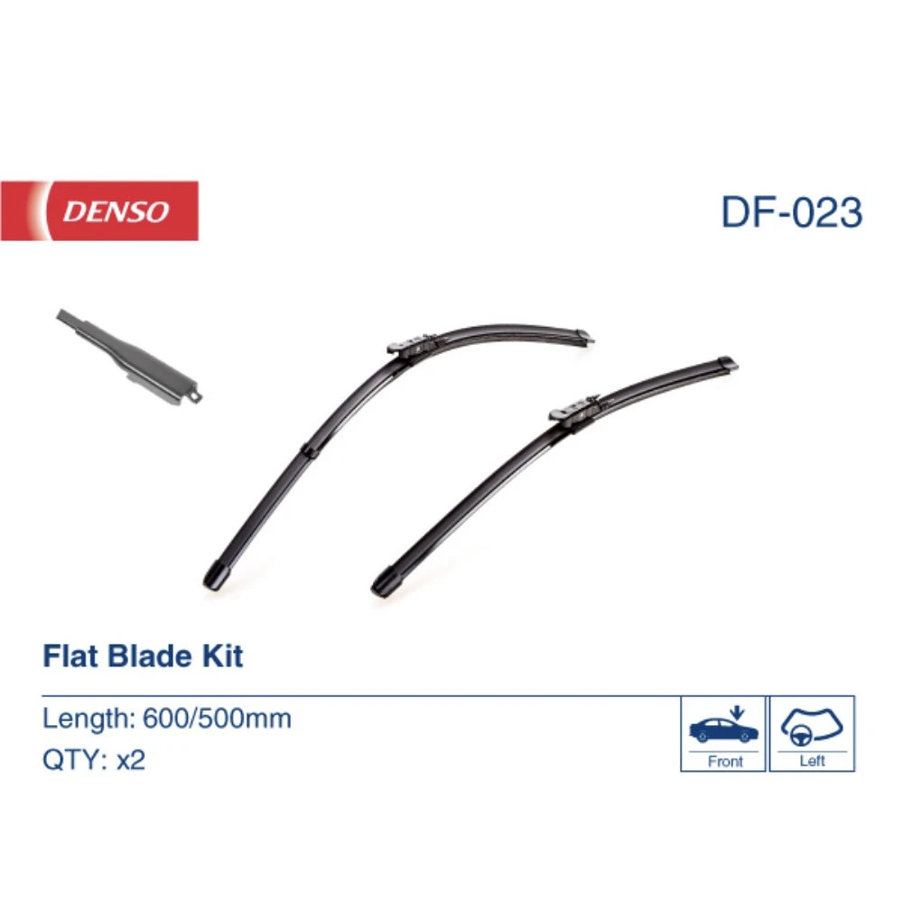 Комплект бескаркасных дворников DENSO Flat DF-023 600 мм и 500 мм