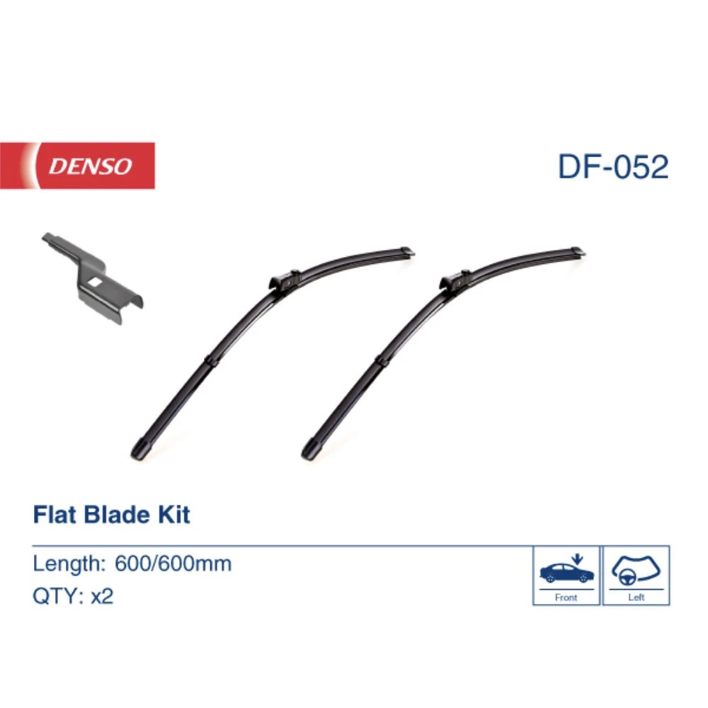 Комплект бескаркасных дворников DENSO Flat DF-052 600 мм и 600 мм