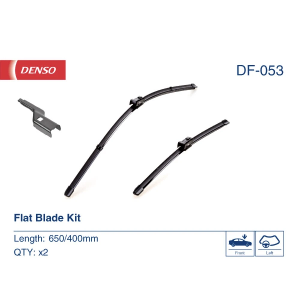 Комплект бескаркасных дворников DENSO Flat DF-053 650 мм и 400 мм