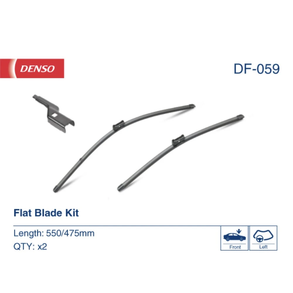 Комплект бескаркасных дворников DENSO Flat DF-059 550 мм и 475 мм