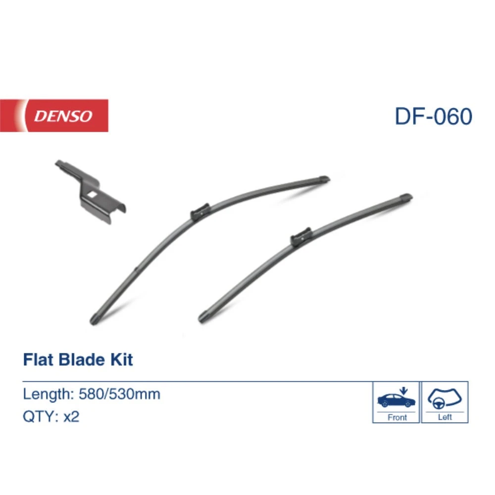Комплект бескаркасных дворников DENSO Flat DF-060 580 мм и 530 мм