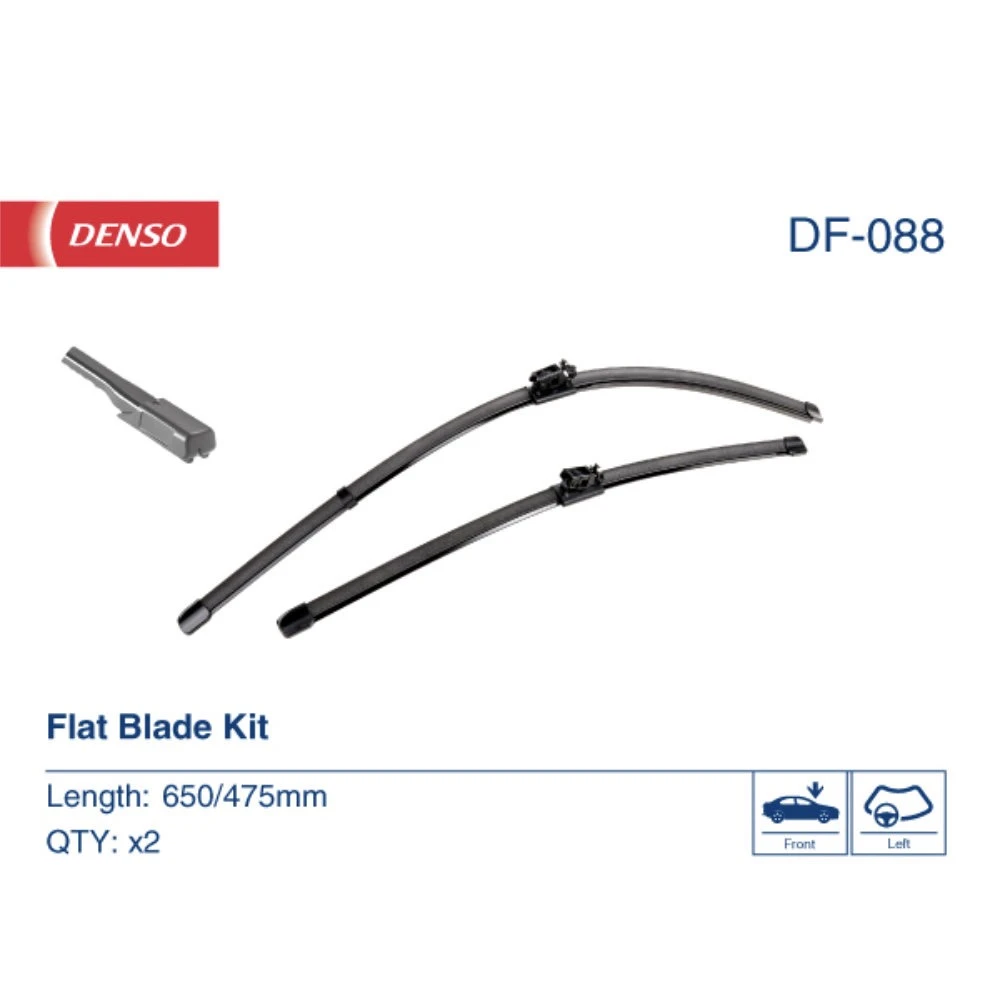 Комплект бескаркасных дворников DENSO Flat DF-088 650 мм и 475 мм