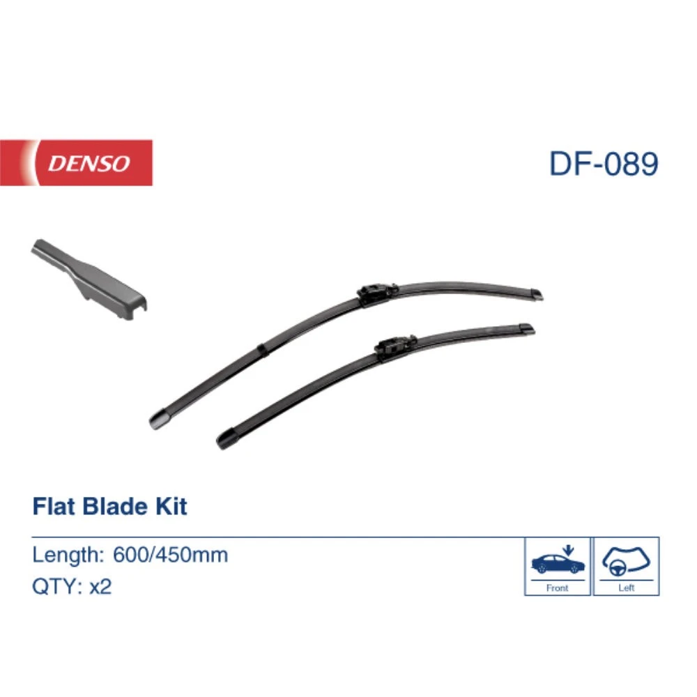 Комплект бескаркасных дворников DENSO Flat DF-089 600 мм и 450 мм