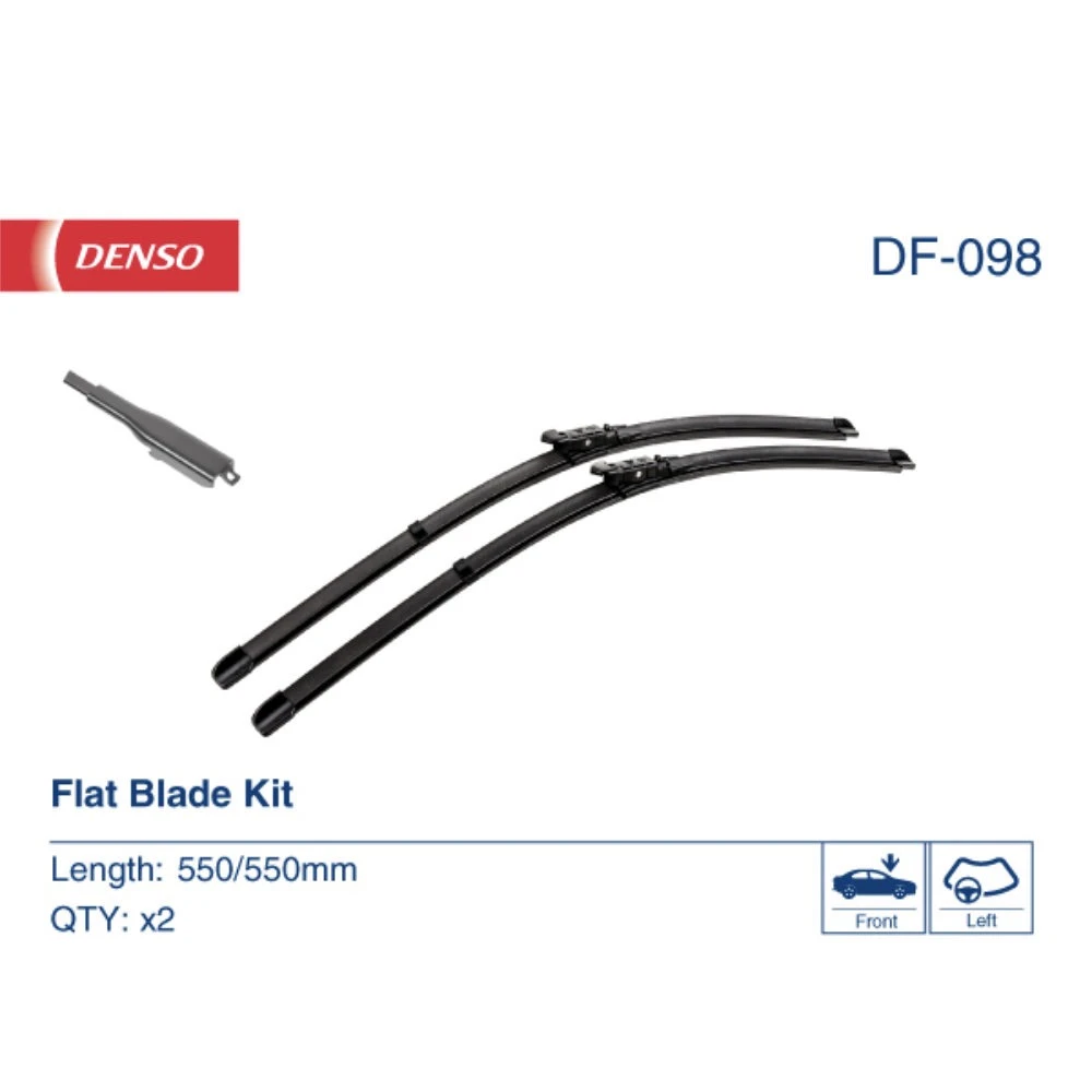 Комплект бескаркасных дворников DENSO Flat DF-098 550 мм и 550 мм