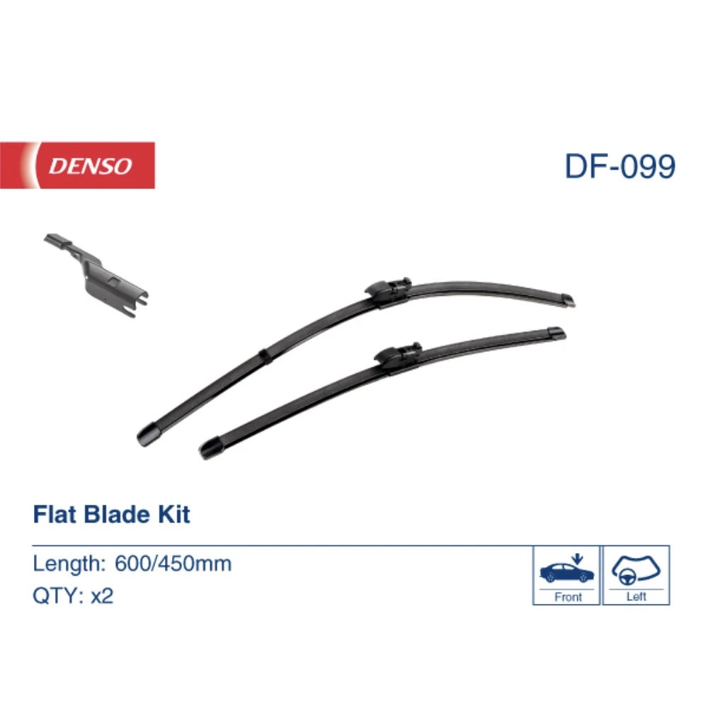 Комплект бескаркасных дворников DENSO Flat DF-099 600 мм и 450 мм