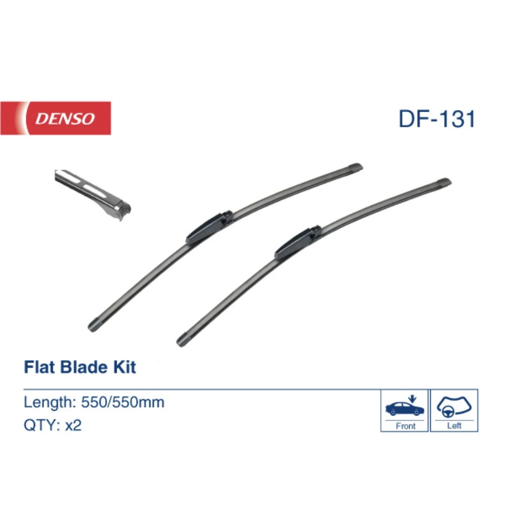 Комплект бескаркасных дворников DENSO Flat DF-131 550 мм и 550 мм