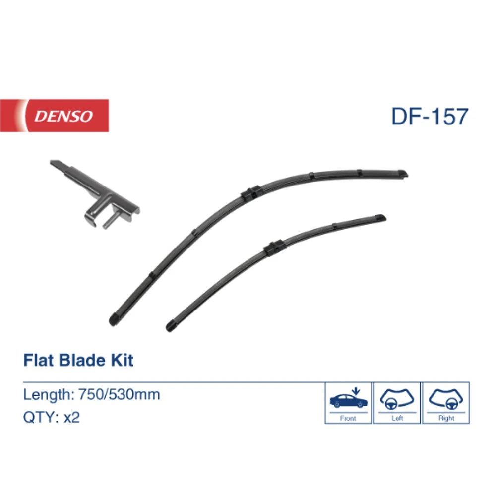 Комплект бескаркасных дворников DENSO Flat DF-157 750 мм и 530 мм
