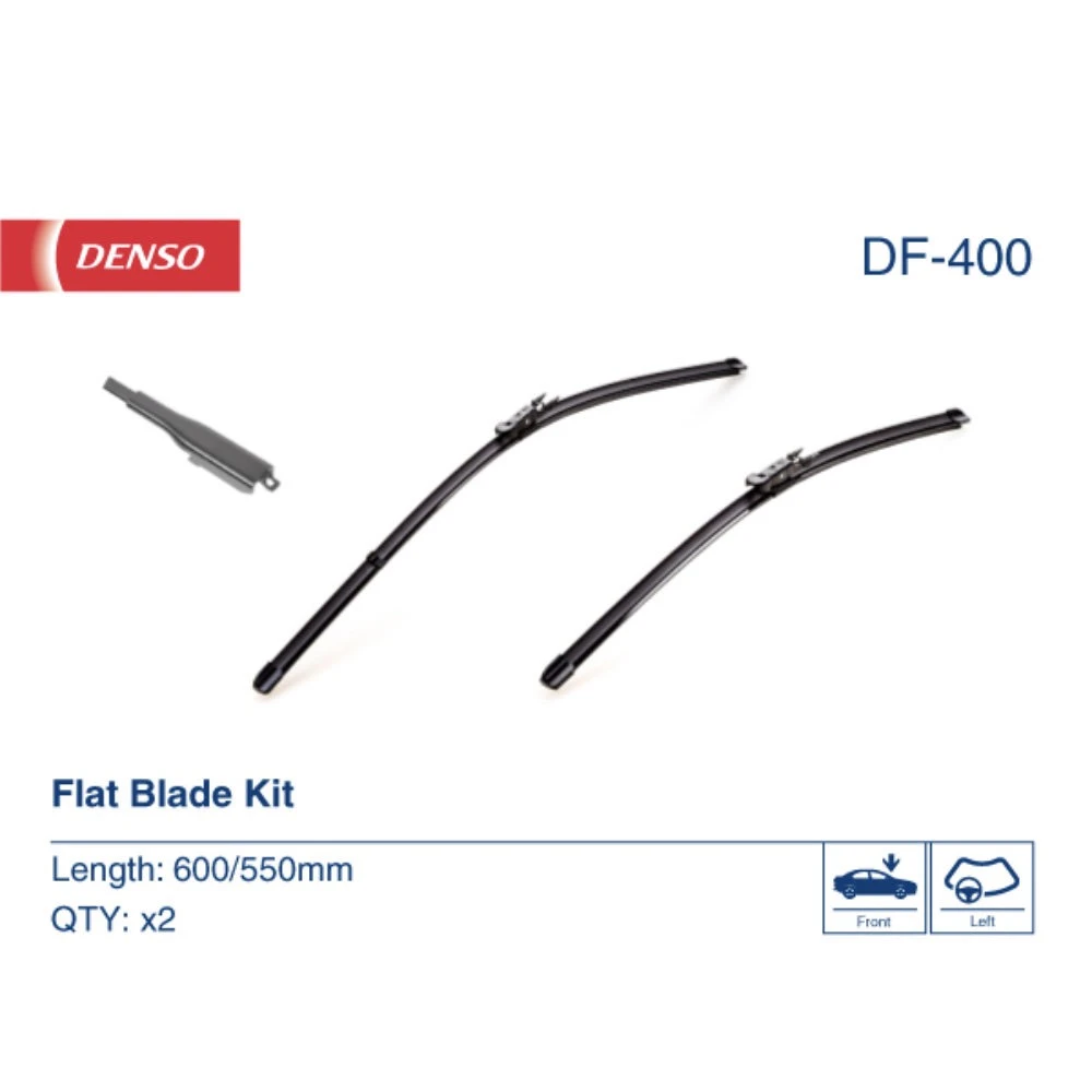 Комплект бескаркасных дворников DENSO Flat DF-400 600 мм и 550 мм