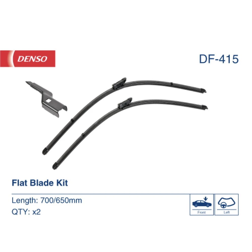 Комплект бескаркасных дворников DENSO Flat DF-415 700 мм и 650 мм