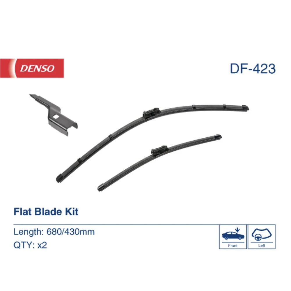 Комплект бескаркасных дворников DENSO Flat DF-423 680 мм и 430 мм
