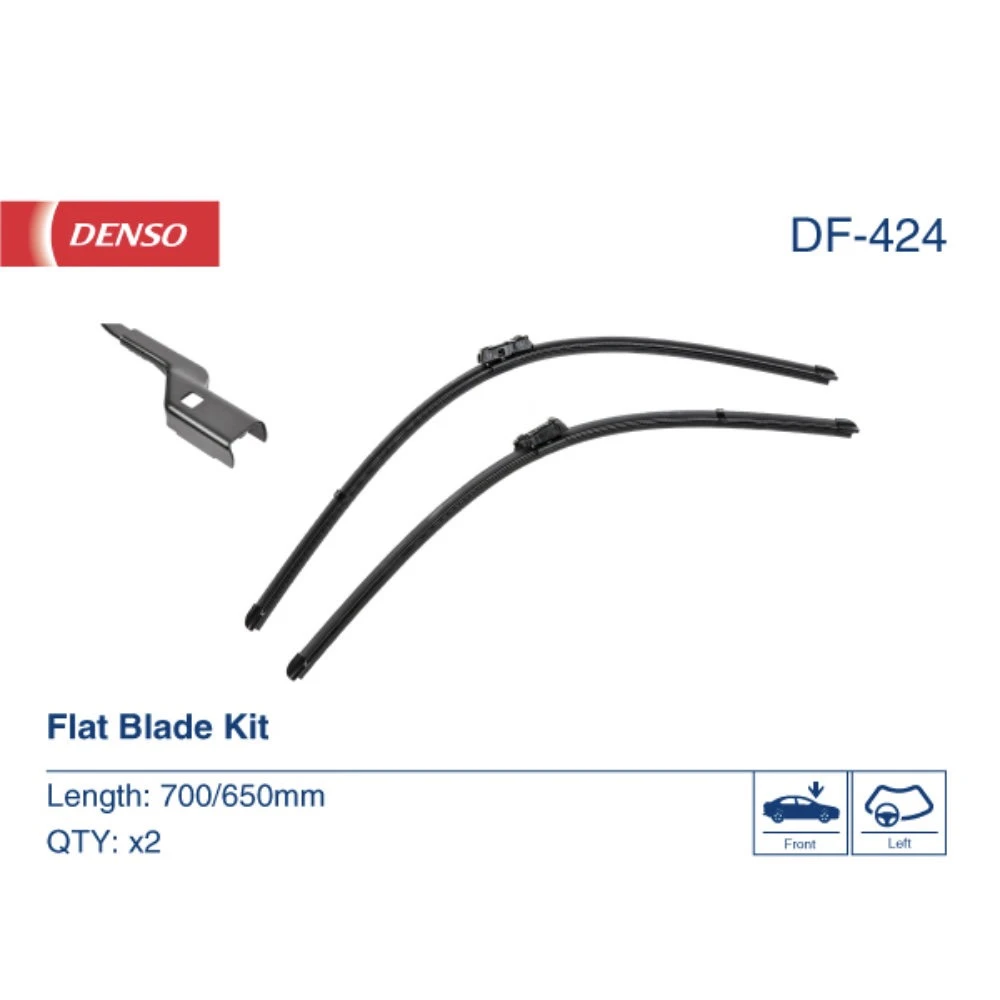 Комплект бескаркасных дворников DENSO Flat DF-424 700 мм и 650 мм