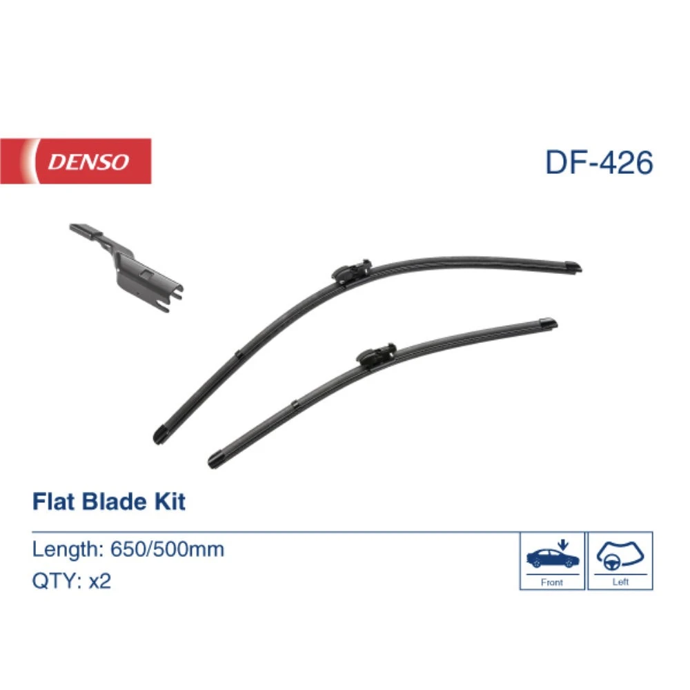 Комплект бескаркасных дворников DENSO Flat DF-426 650 мм и 500 мм