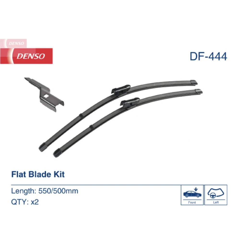 Комплект бескаркасных дворников DENSO Flat DF-444 550 мм и 500 мм