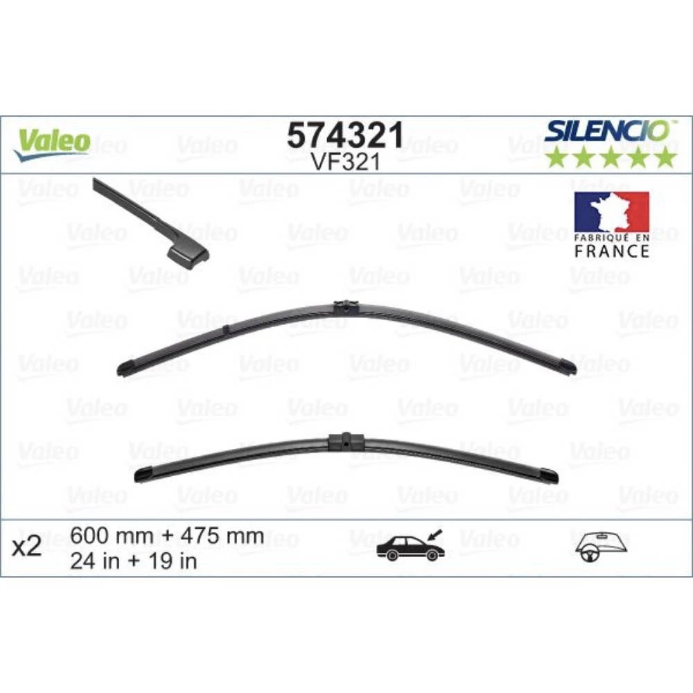 Бескаркасные дворники VALEO Silencio Flat