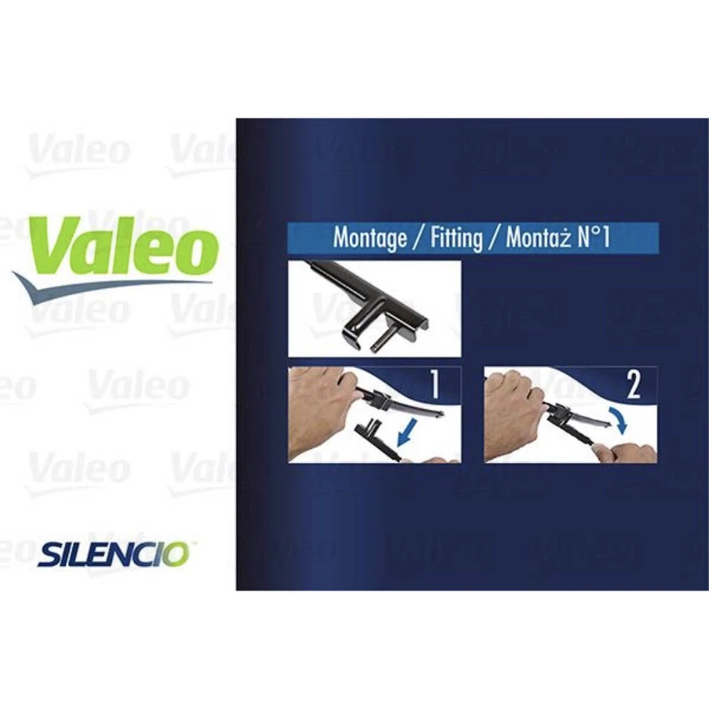Безкаркасні щітки склоочисника VALEO Silencio Flat