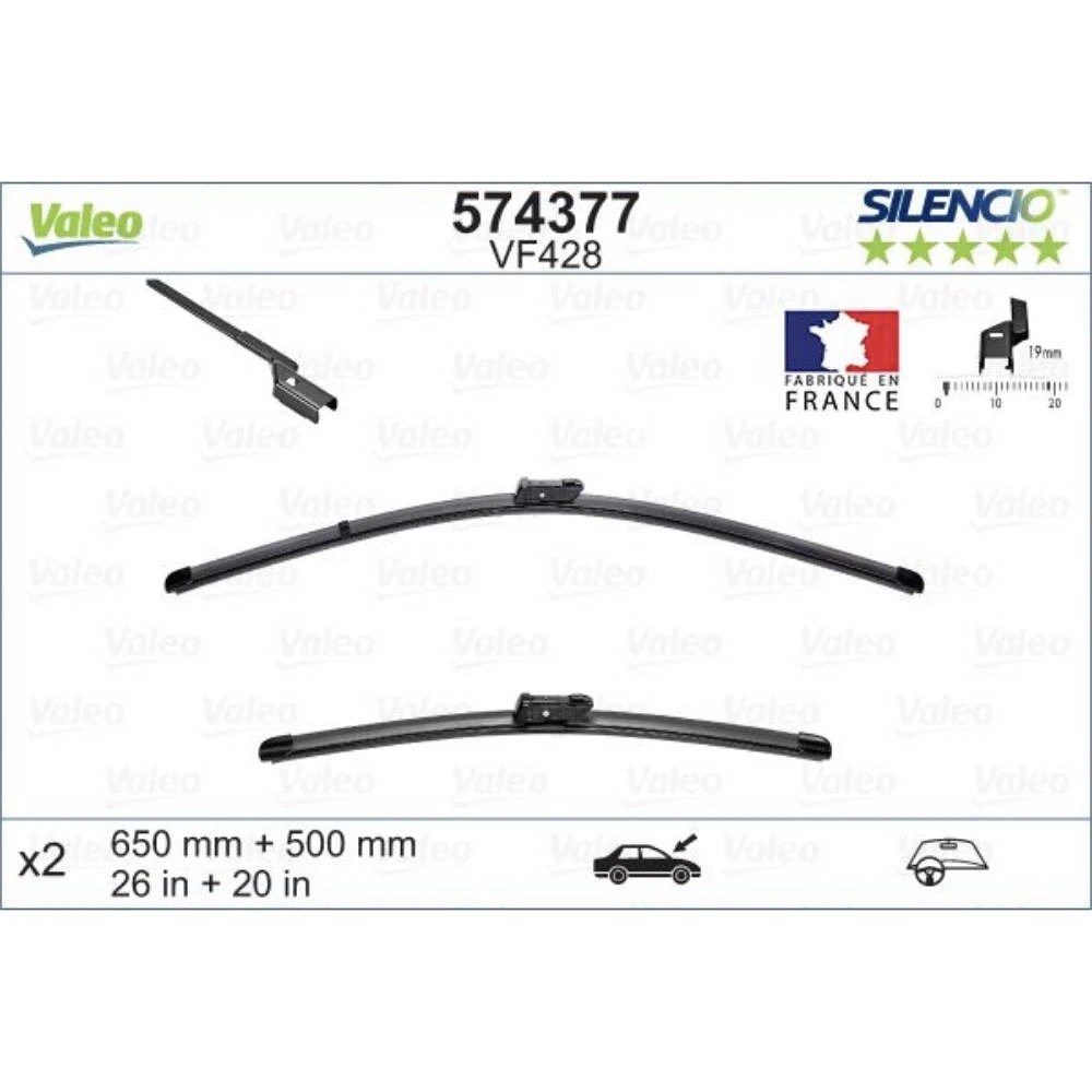 Бескаркасные дворники VALEO Silencio Flat