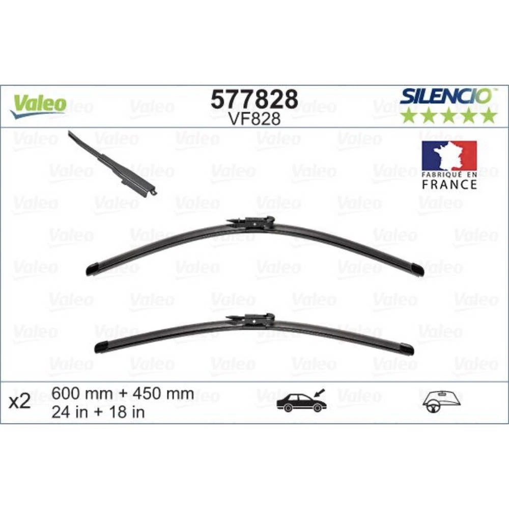 Безкаркасні щітки склоочисника VALEO Silencio Flat