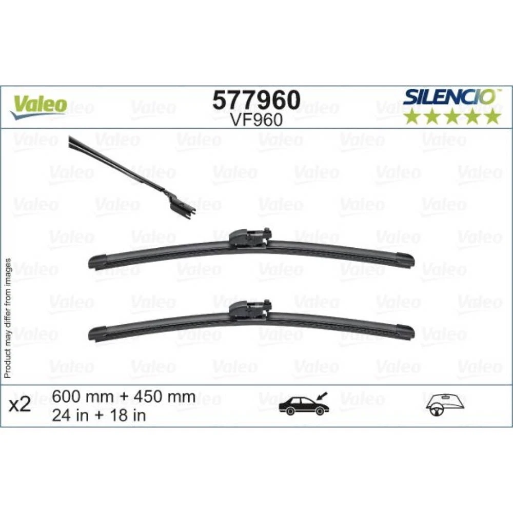 Бескаркасные дворники VALEO Silencio Flat
