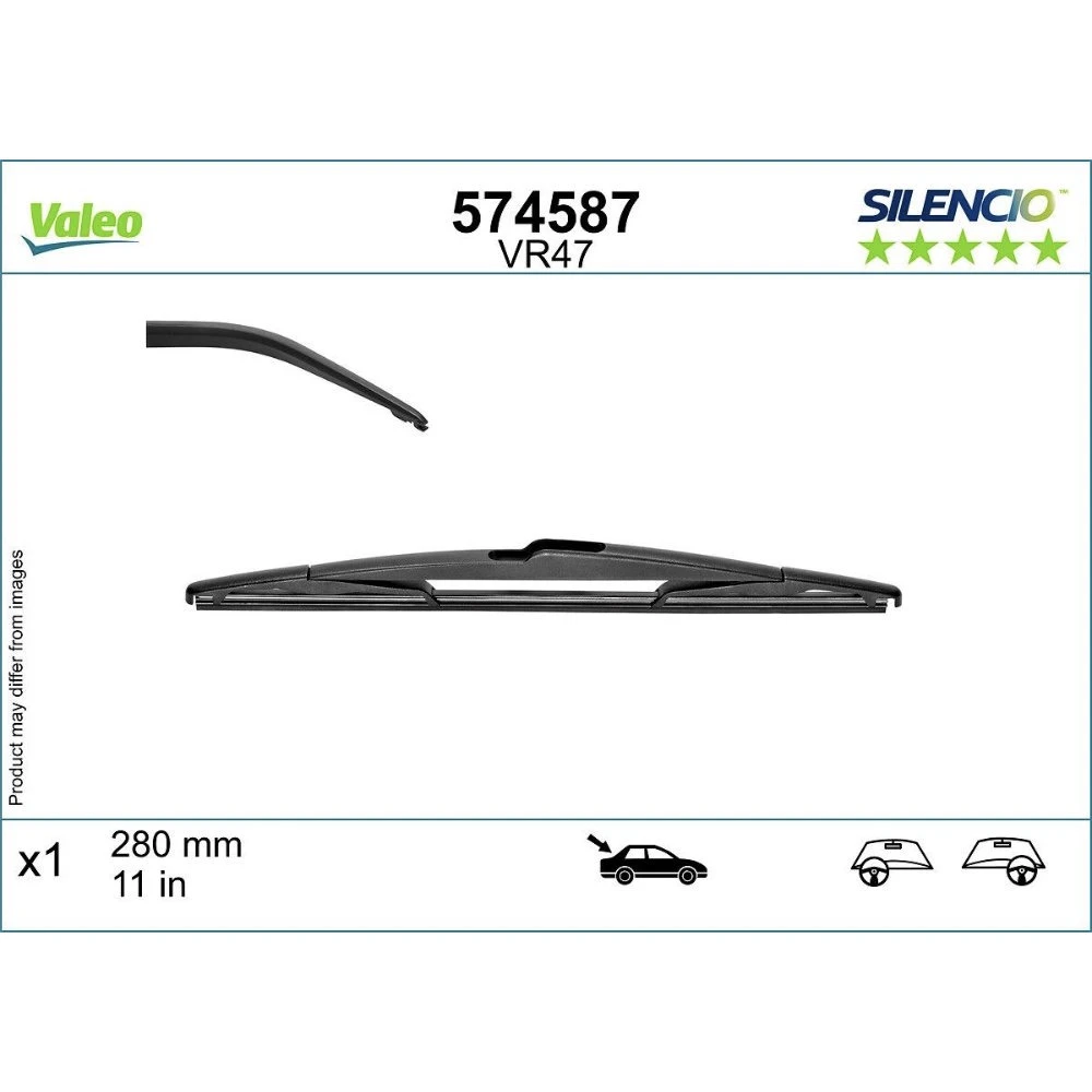 Задня щітка VALEO Silencio Rear