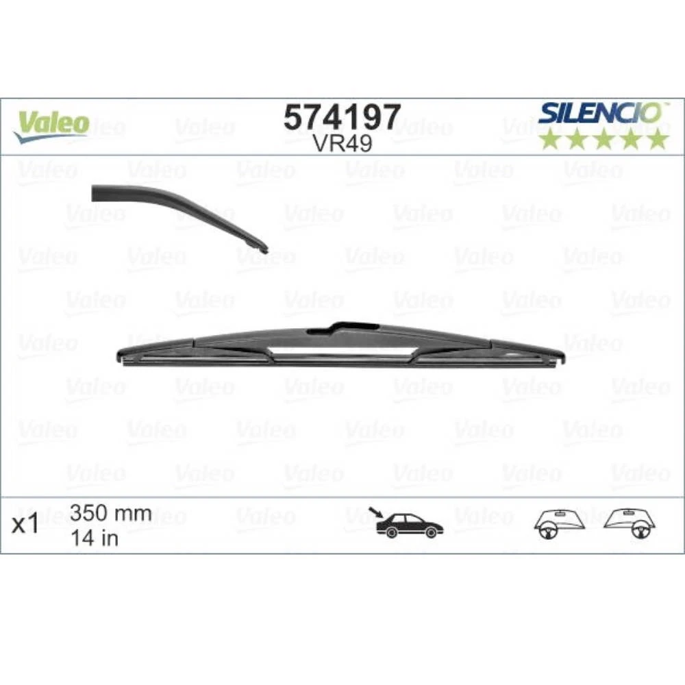 Задня щітка VALEO Silencio Rear