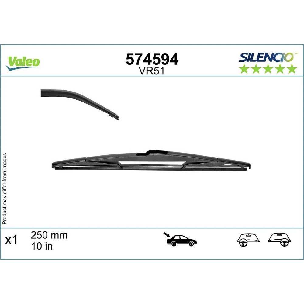 Задня щітка VALEO Silencio Rear