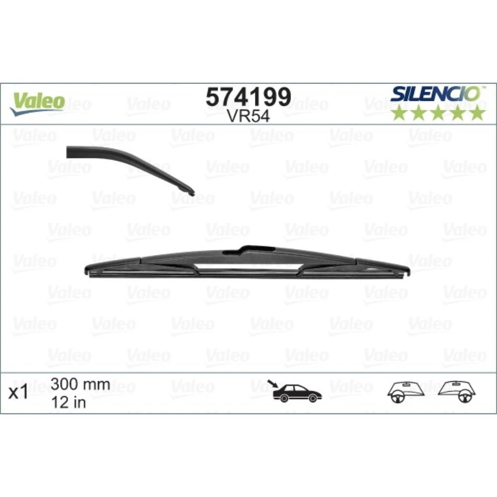 Задняя щётка VALEO Silencio Rear