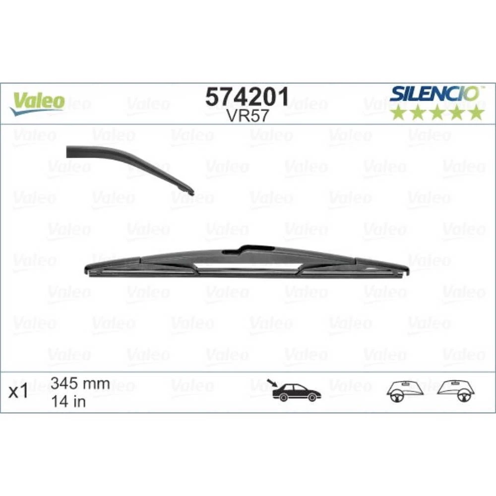Задняя щётка VALEO Silencio Rear
