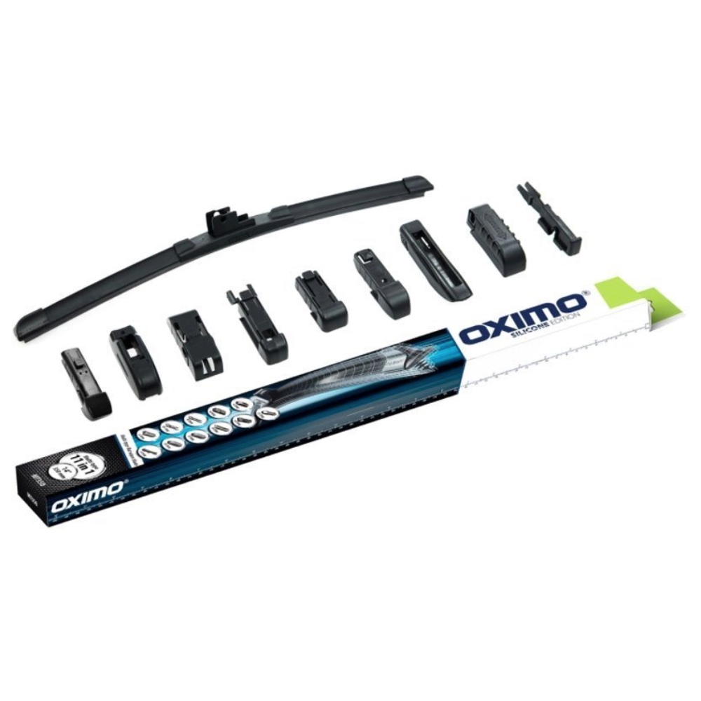 Безкаркасні двірники OXIMO Silicone Edition MT на Volkswagen Caddy 3 SA facelift 06.2017-2021 2 rear doors, slim push button wiper arm, metal rear wiper