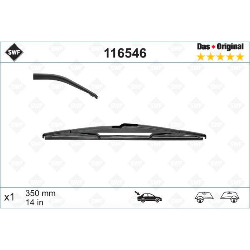 Задня щітка SWF Rear на Peugeot 406 Break wagon D8, D9