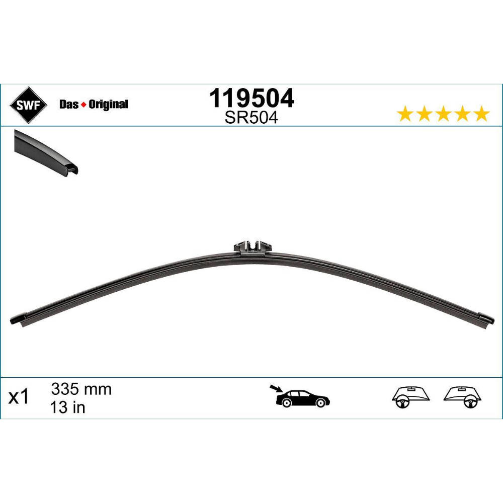 Задняя щетка SWF Rear на Skoda Praktik 5J 03.2006-05.2013