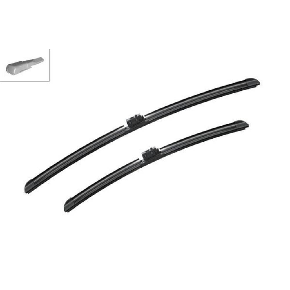 Бескаркасные дворники BOSCH AeroTwin на Mercedes CLA class 1 X117 shooting brake facelift 08.2015-03.2019 original wiper arm