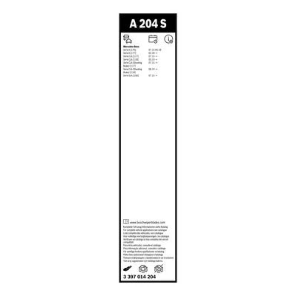Бескаркасные дворники BOSCH AeroTwin на Mercedes CLA class 1 X117 shooting brake facelift 08.2015-03.2019 original wiper arm