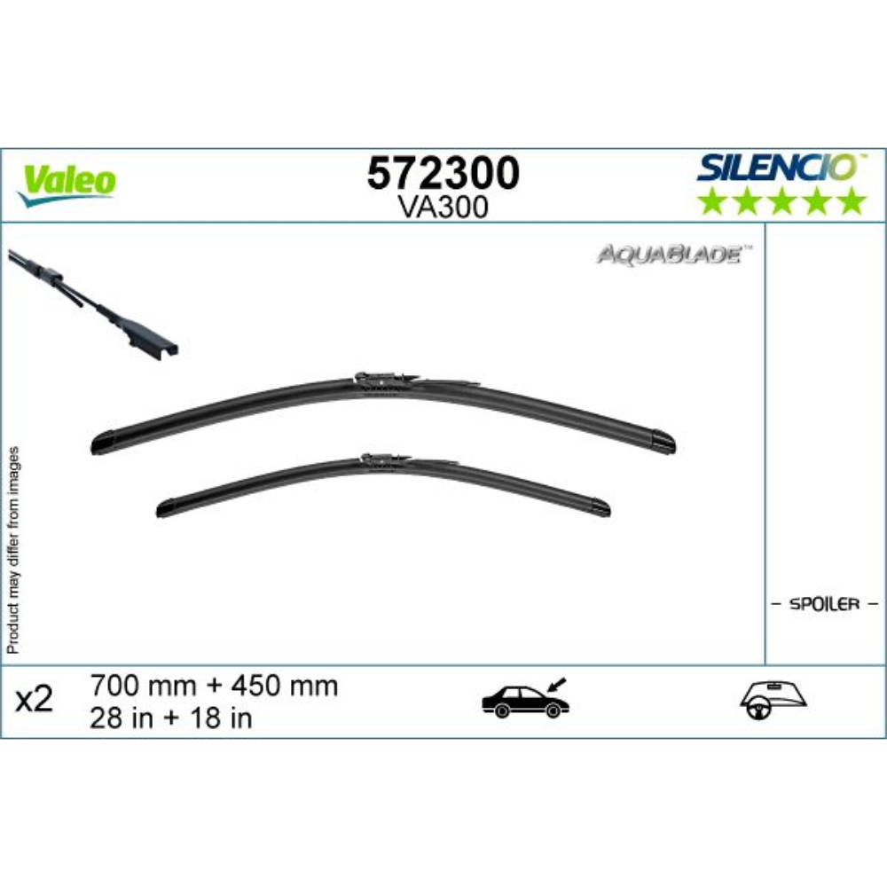 Безкаркасні двірники VALEO Aqua Blade на Tesla Model X wish built-in washer