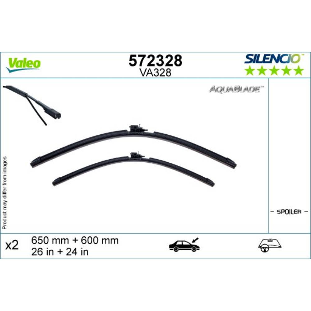 Безкаркасні двірники VALEO Aqua Blade на Mercedes Sprinter 3 W907, W910 with built-in washer